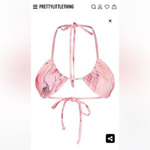 ‼️ NWT 💖Hot PLT Pink Print Bikini Top 💖 plt bikini vacation PRETTY LITTLE THIN